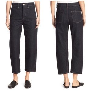 Vince | High-Rise Utility Cropped Denim Jeans Resin Rinse Wash Size 29